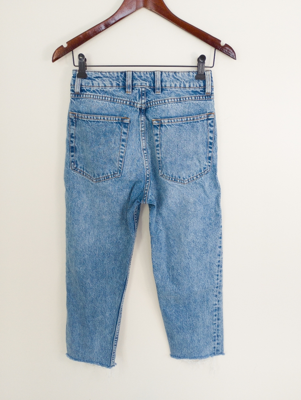 Decade Studio Alex Slim Tapered Non Stretch Denim Jeans 27 Raw Hem Cropped - Picture 10 of 11